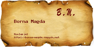 Borna Magda névjegykártya